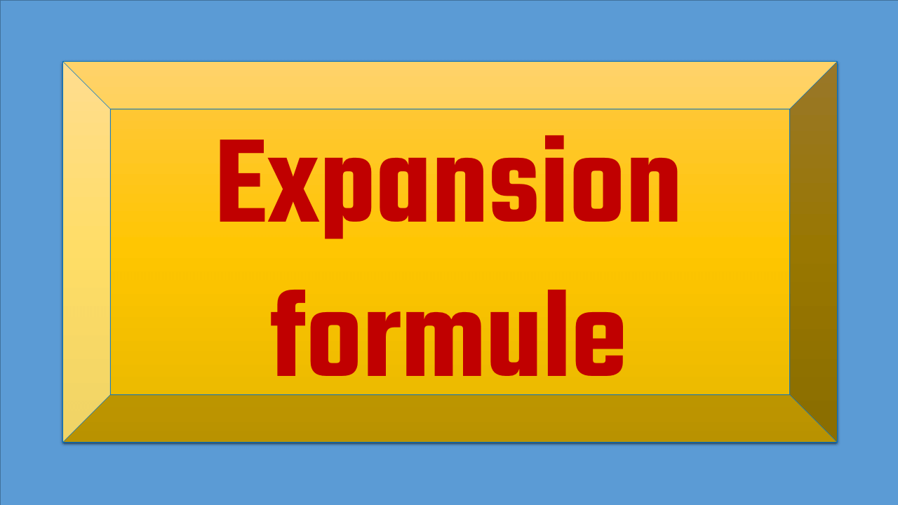 Expansion formule