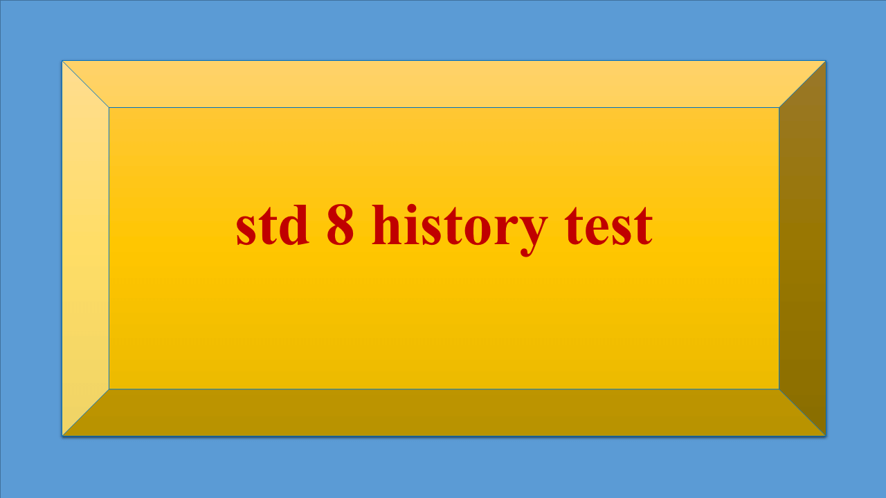 std 8 history test