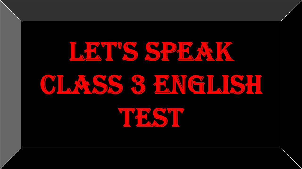 let's speak class 3 english test