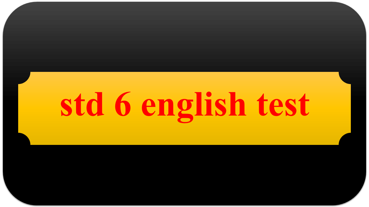 std 6 english test